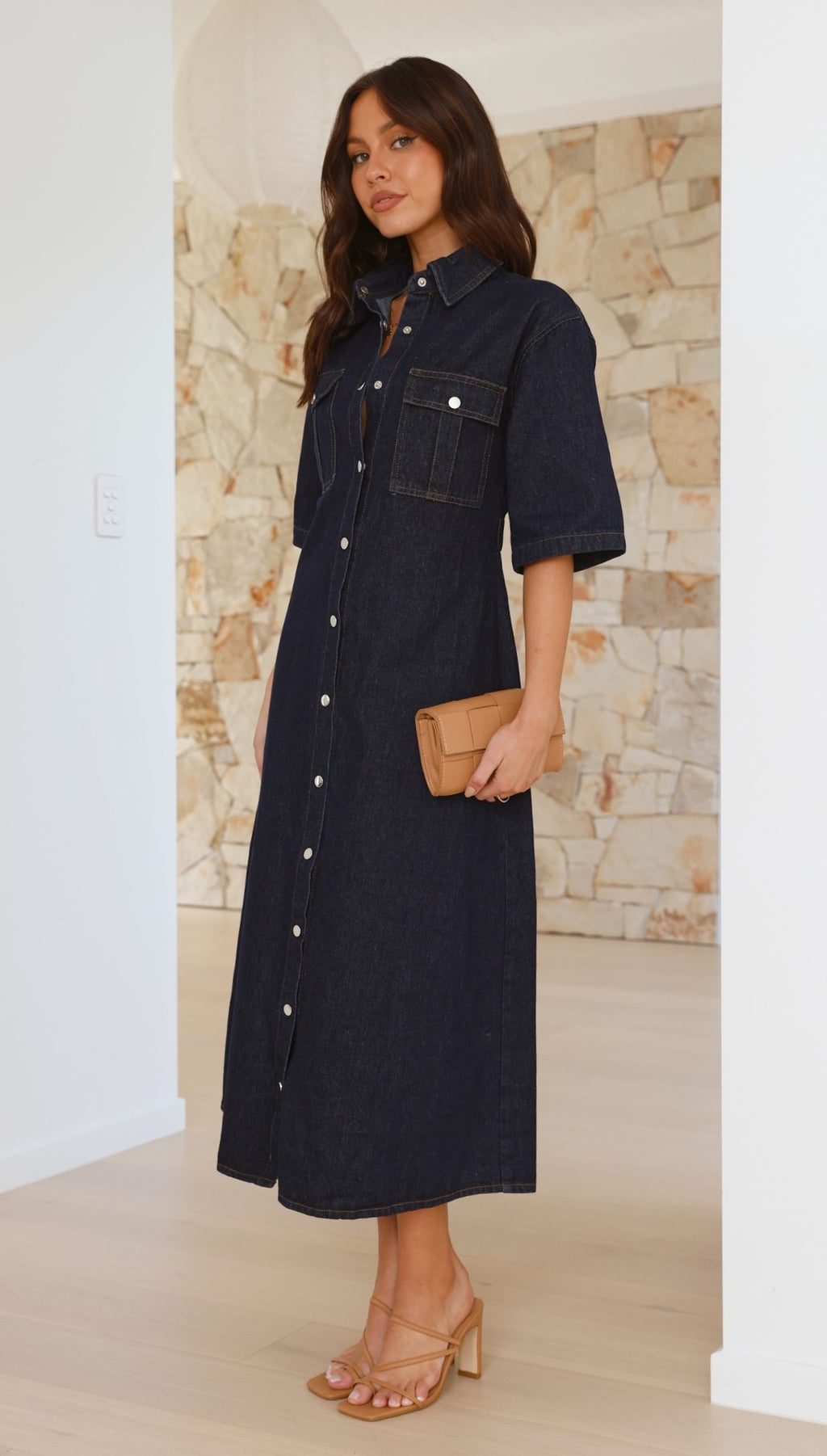 Raz Maxi Dress - Dark Denim - Billy J