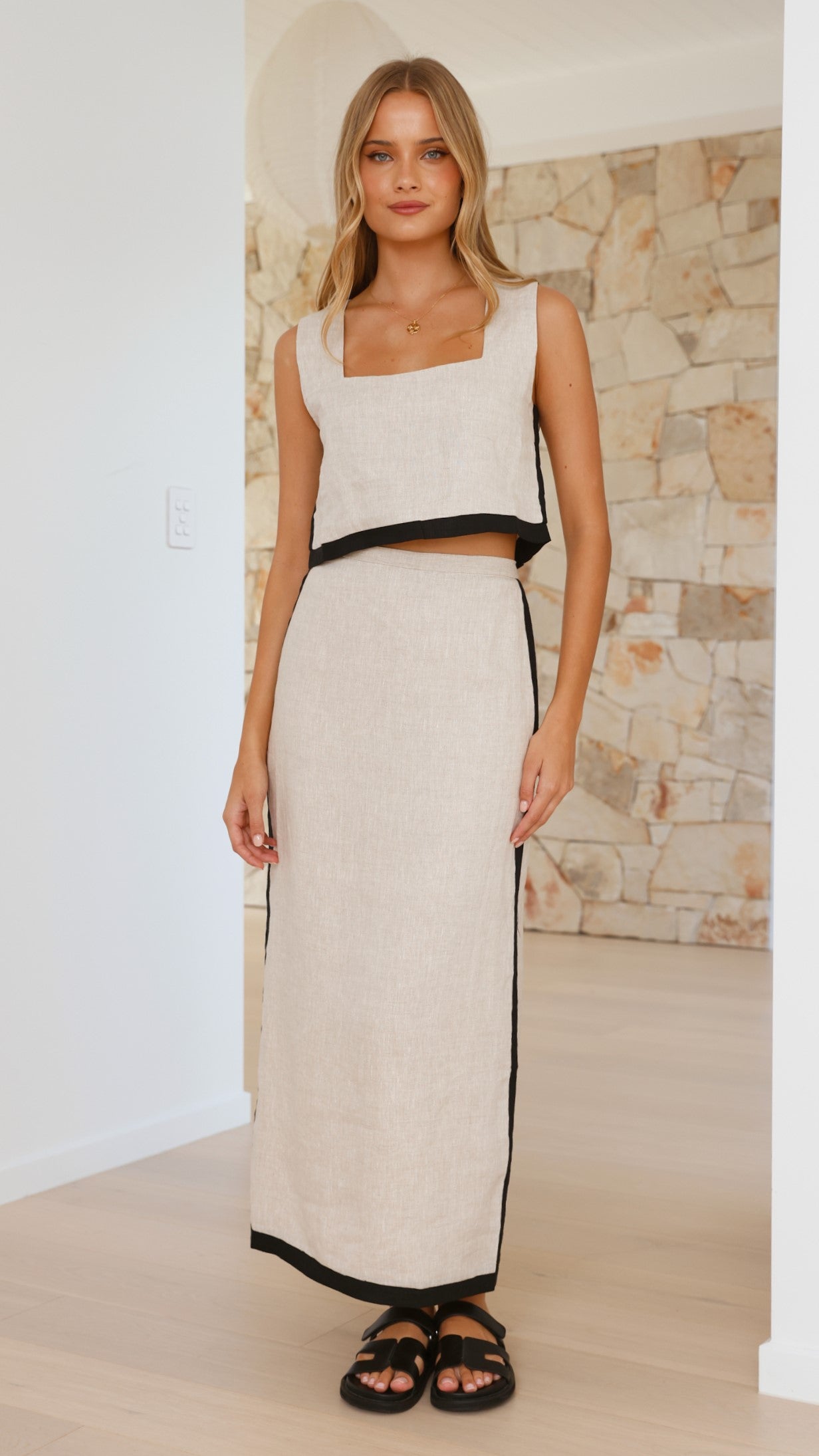 Arlette Maxi Skirt - Natural - Billy J