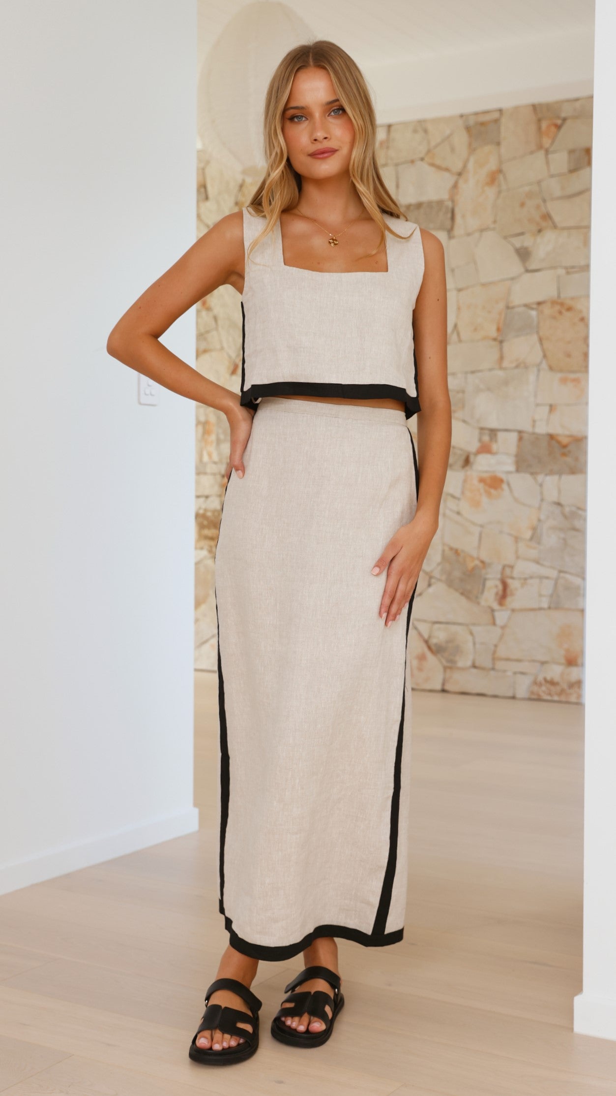 Arlette Maxi Skirt - Natural - Billy J