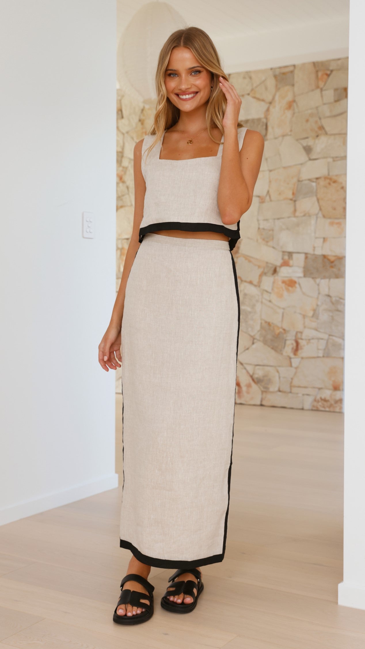 Arlette Maxi Skirt - Natural - Billy J