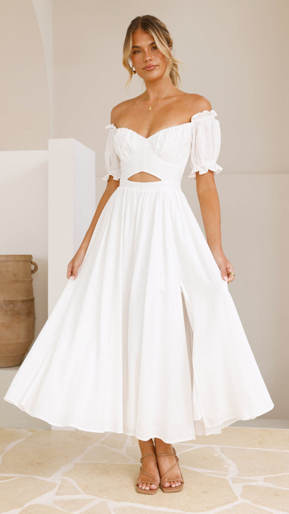 Hulu Maxi Dress - White - Billy J