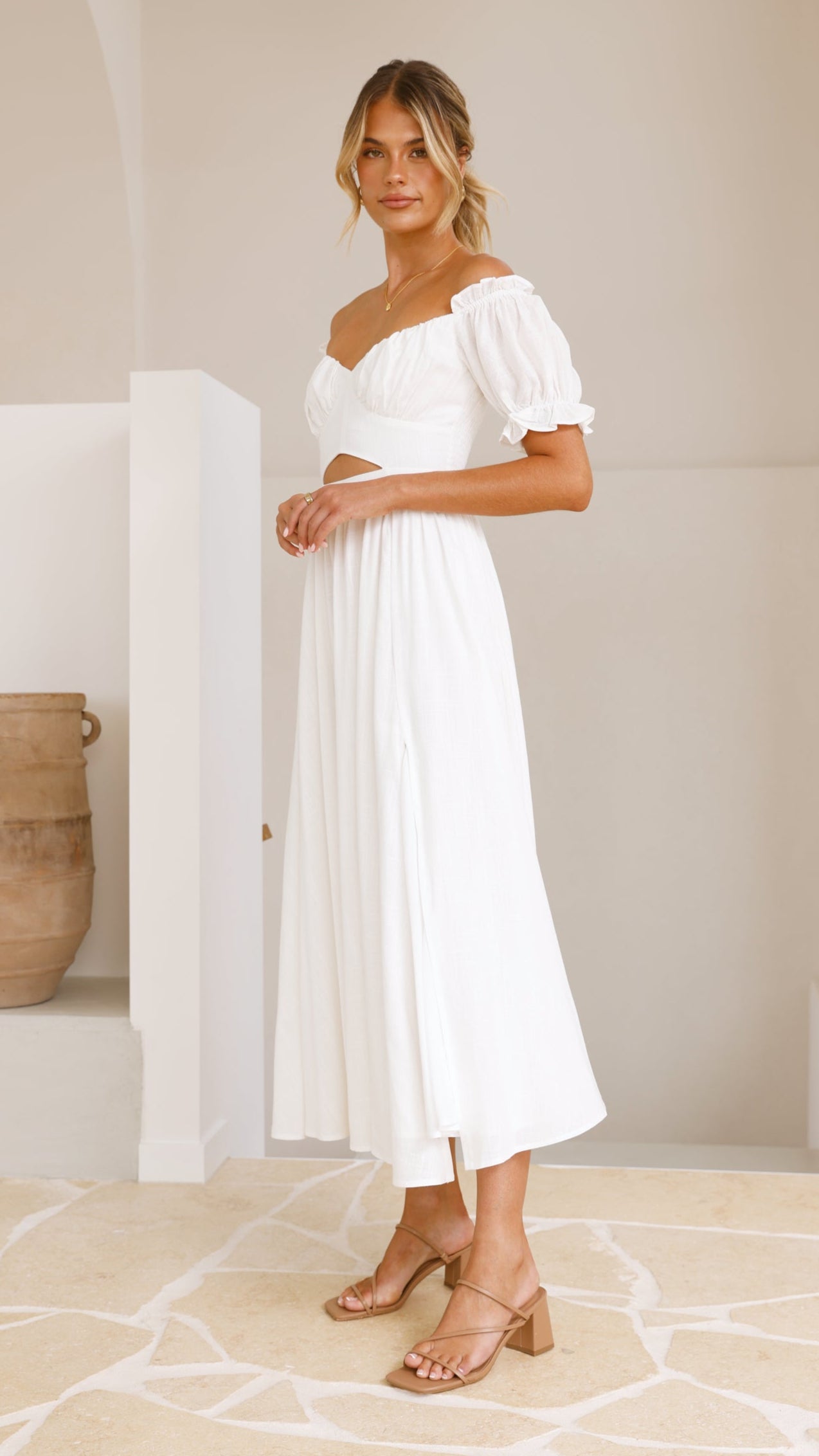 Hulu Maxi Dress - White - Billy J