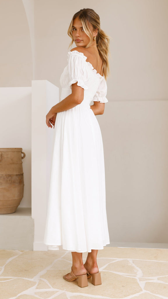 Hulu Maxi Dress - White - Billy J