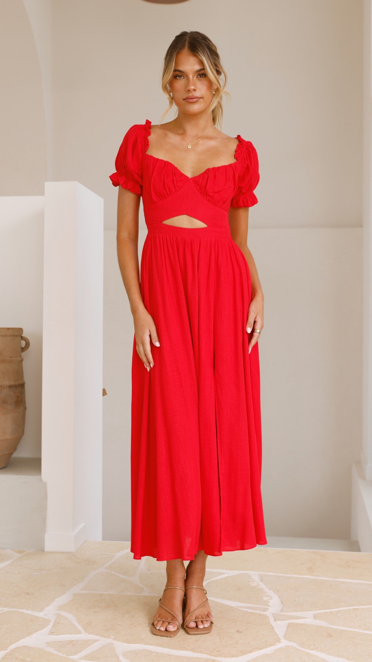 Hulu Maxi Dress - Red - Billy J