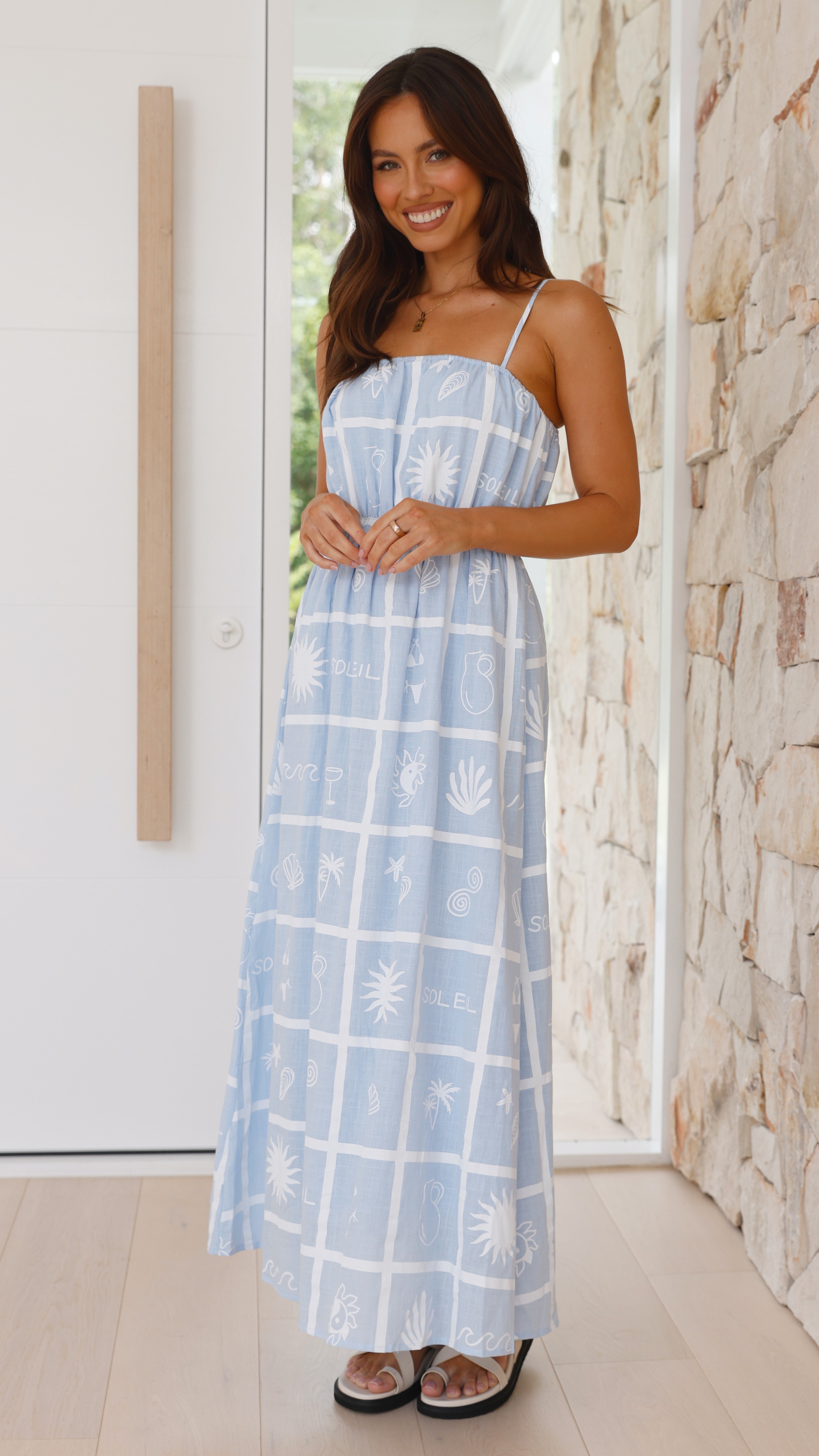 Alicia Maxi Dress - Beach Soleil Print - Billy J