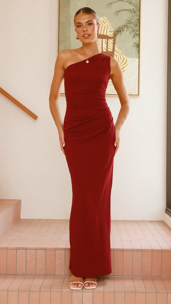 Cataleya Maxi Dress - Wine - Billy J