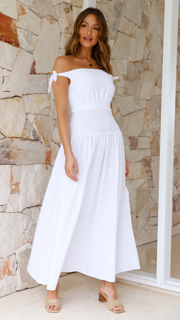 Adelaide Maxi Dress - White - Billy J