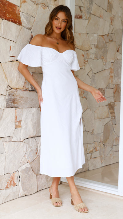 Load image into Gallery viewer, Jalissa Midi Dress - White - Billy J
