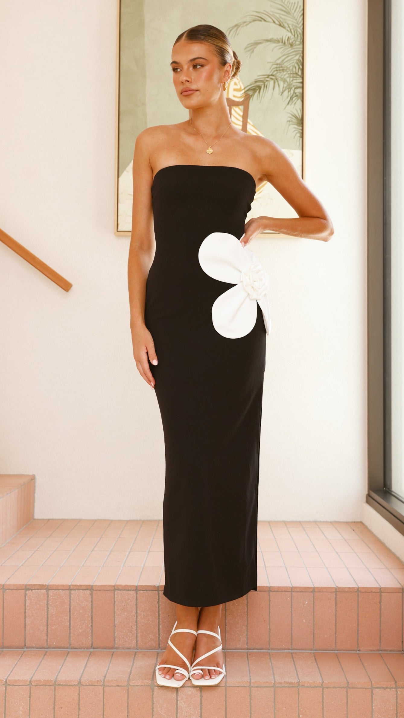 Athena Maxi Dress - Black/White - Billy J