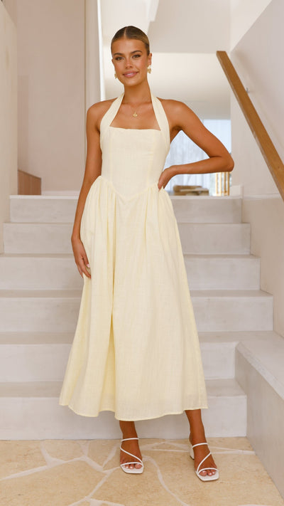 Load image into Gallery viewer, Caden Maxi Dress - Lemon - Billy J
