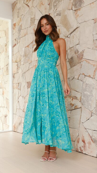 Zahava Maxi Dress - Green Floral - Billy J