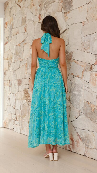 Zahava Maxi Dress - Green Floral - Billy J