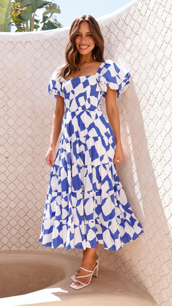 Bronty Maxi Dress - Blue - Billy J