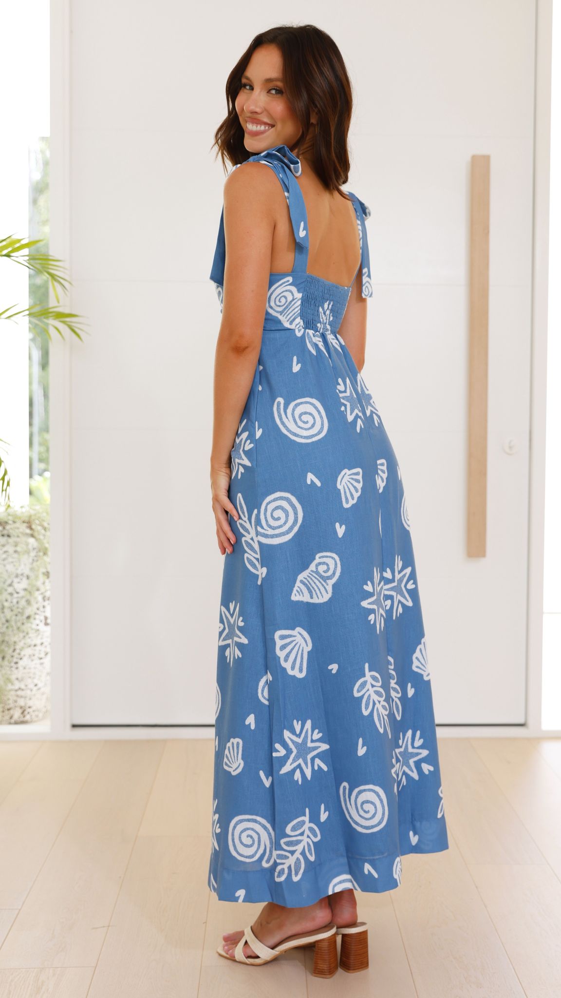 Caitlin Maxi Dress - Blue / White - Billy J