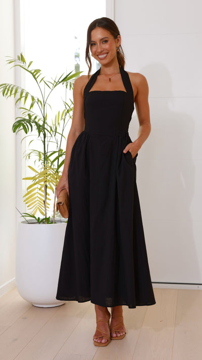 Load image into Gallery viewer, Caden Maxi Dress - Black - Billy J
