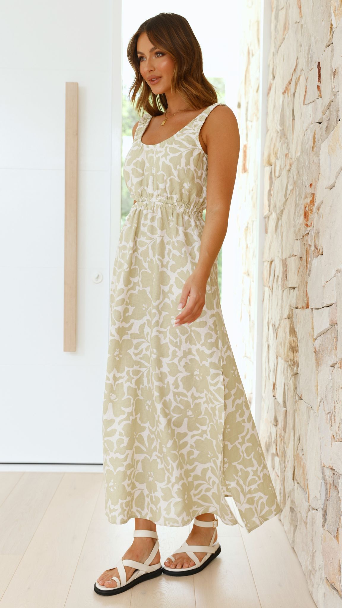 Soraya Maxi Dress - Aloe - Billy J