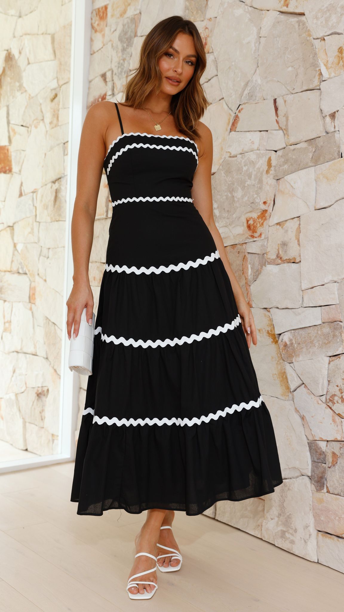 Blanca Maxi Dress - Black - Billy J