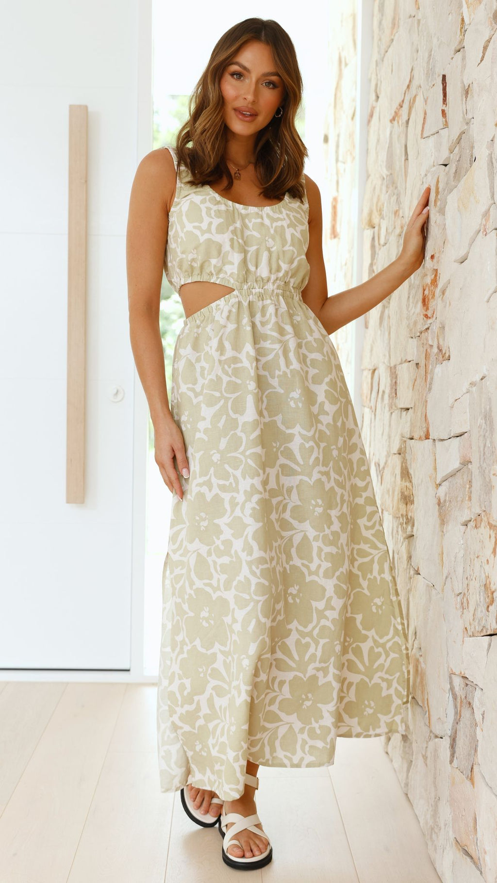 Soraya Maxi Dress - Aloe - Billy J