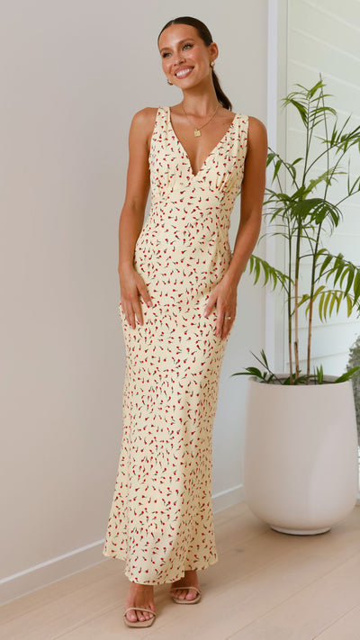 Load image into Gallery viewer, Saniah Maxi Dress - Yellow Rose - Billy J
