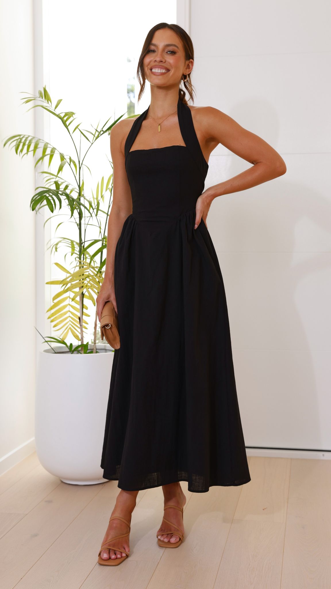 Caden Maxi Dress - Black - Billy J