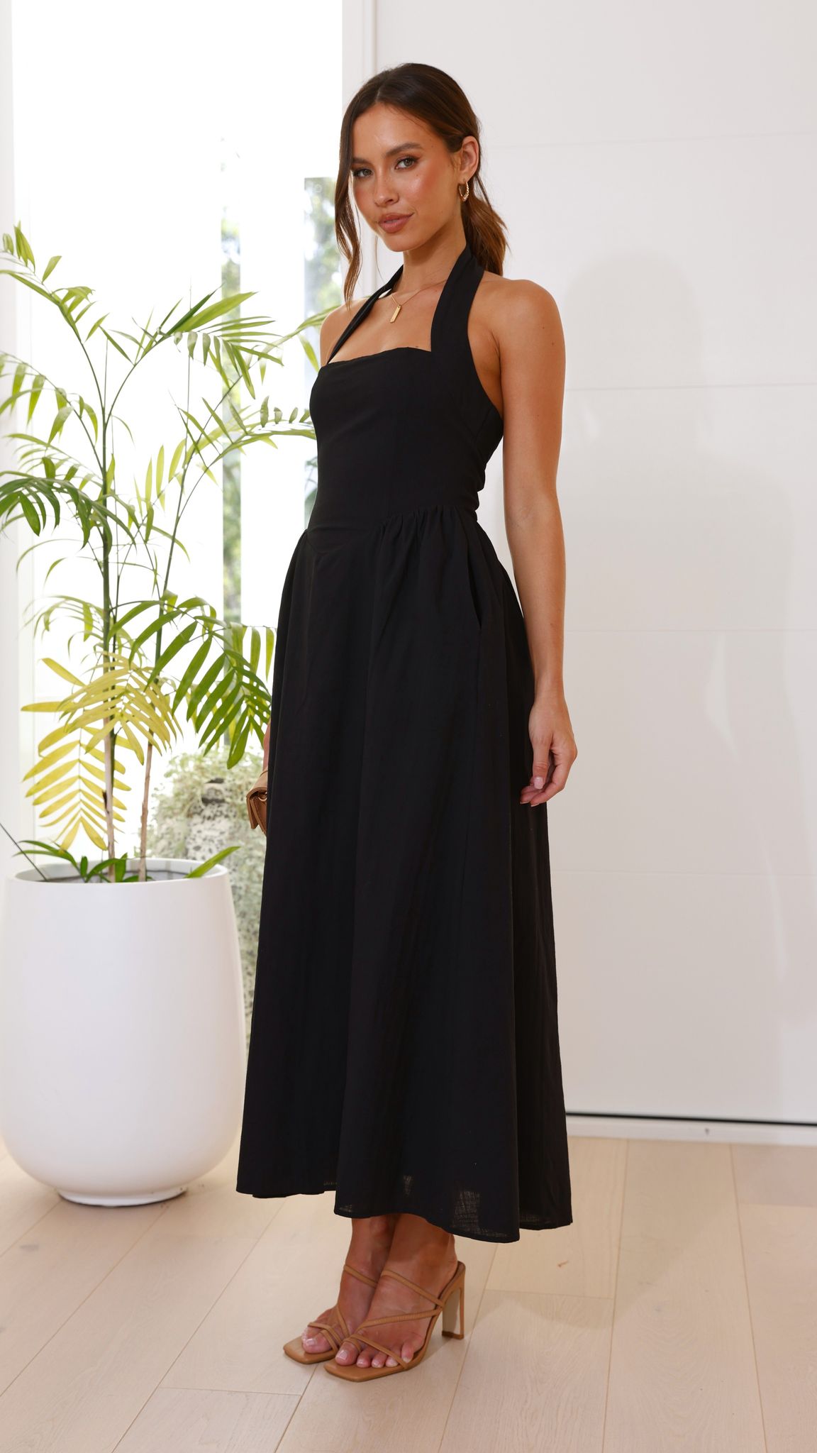 Caden Maxi Dress - Black - Billy J