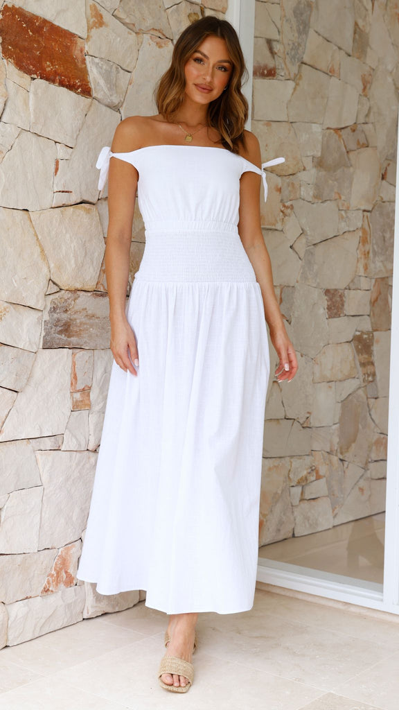 Adelaide Maxi Dress - White - Billy J