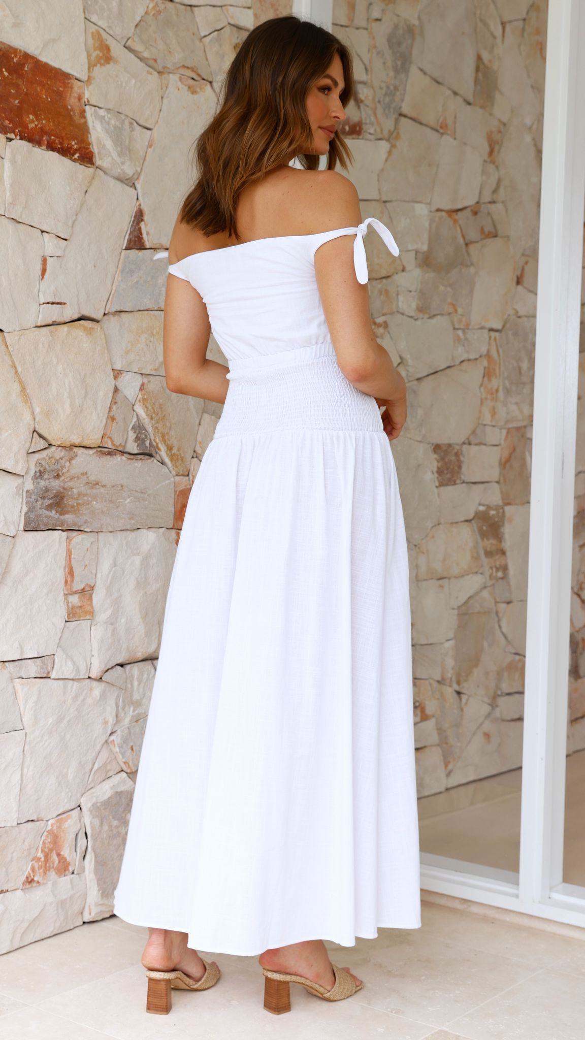 Adelaide Maxi Dress - White - Billy J