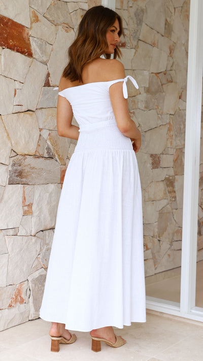 Load image into Gallery viewer, Adelaide Maxi Dress - White - Billy J
