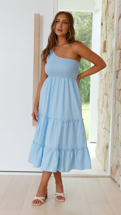 Load image into Gallery viewer, Alanna Midi Dress - Sky Blue - Billy J
