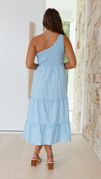 Load image into Gallery viewer, Alanna Midi Dress - Sky Blue - Billy J
