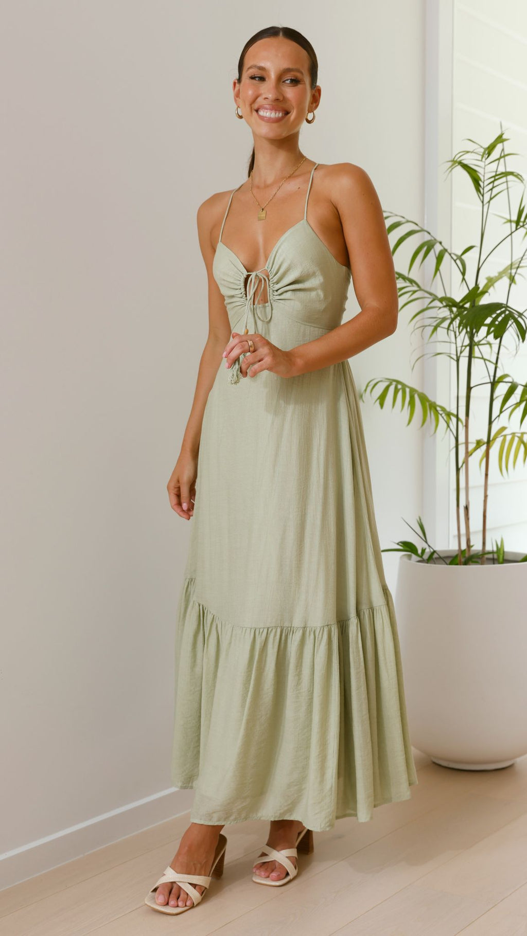 Dabney Maxi Dress - Sage - Billy J