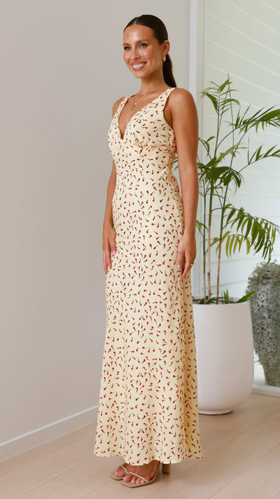 Load image into Gallery viewer, Saniah Maxi Dress - Yellow Rose - Billy J
