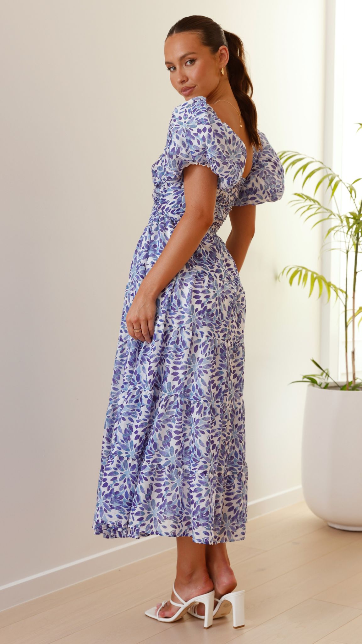 Balthazar Maxi Dress - Blue Floral - Billy J