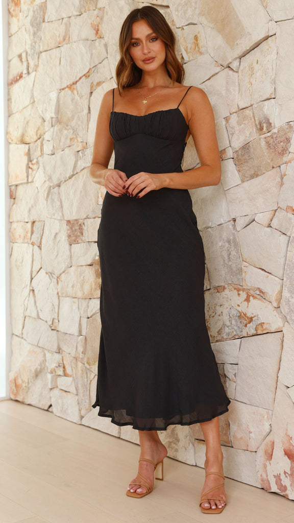 Galina Maxi Dress - Black - Billy J