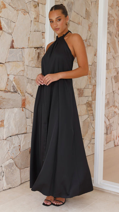 Load image into Gallery viewer, Monique Maxi Dress - Black - Billy J
