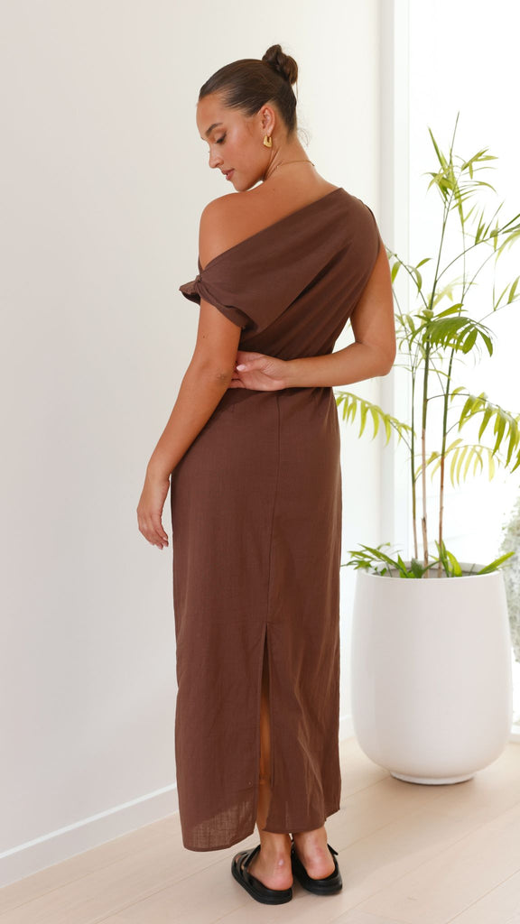 Luci Maxi Dress - Brown - Billy J