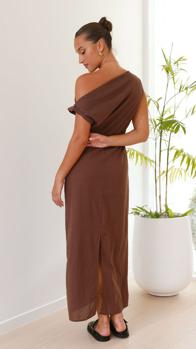 Load image into Gallery viewer, Luci Maxi Dress - Brown - Billy J
