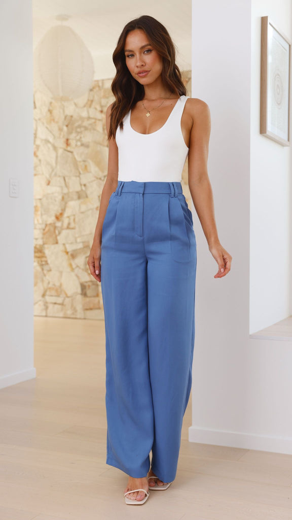 Iris Tencel Pant - Cerulean - Billy J