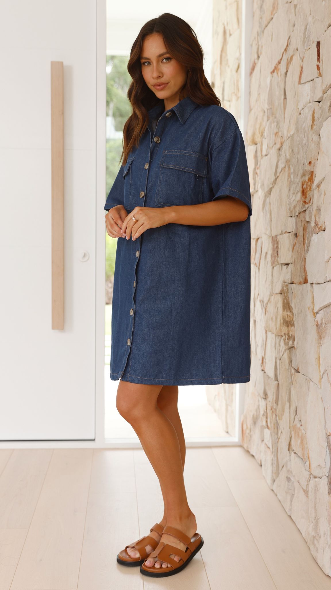 Laksha Mini Dress - Dark Denim - Billy J