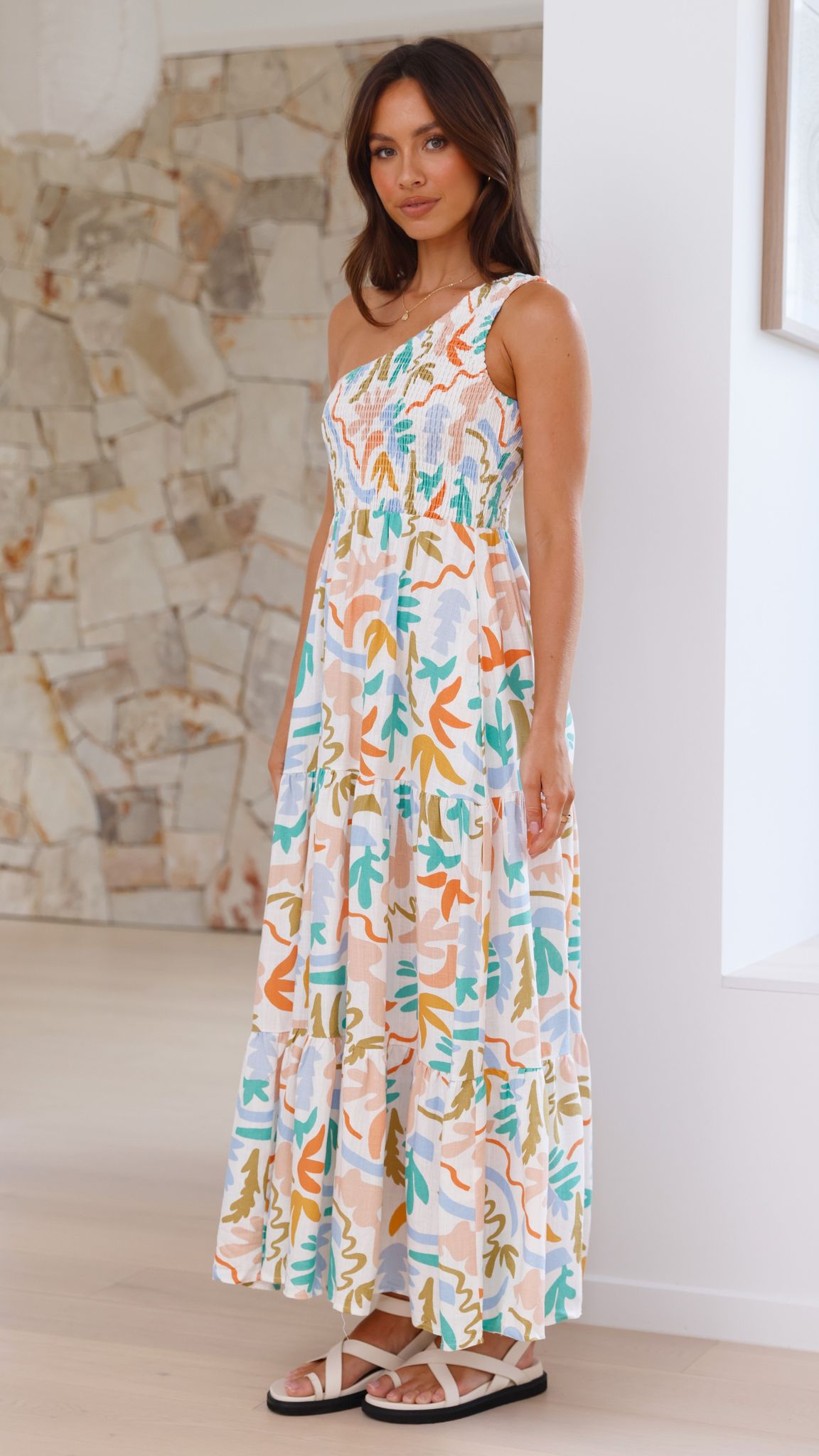 Jaci Midi Dress - Tierra Print - Billy J