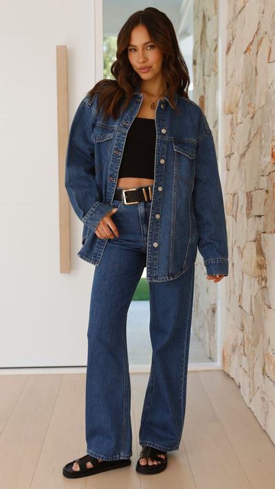 Load image into Gallery viewer, Organic Denim Jacket - Vintage Blue - Billy J
