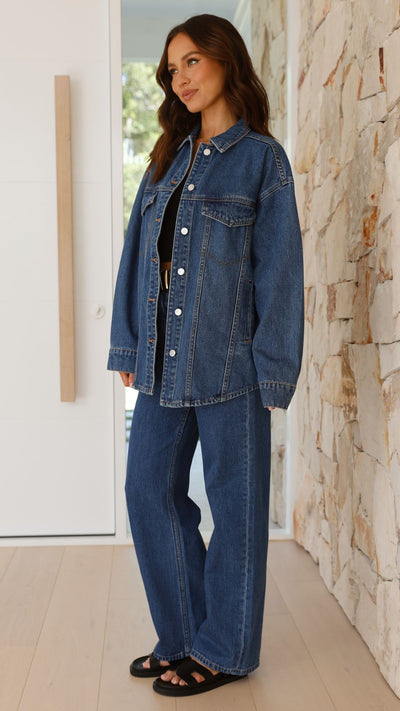 Load image into Gallery viewer, Organic Denim Jacket - Vintage Blue - Billy J
