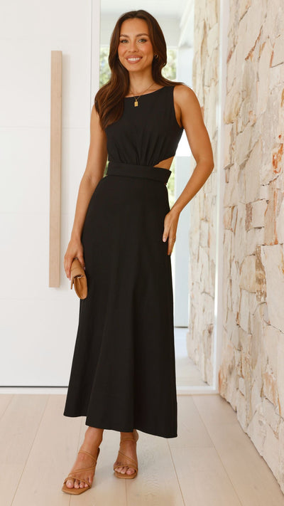 Load image into Gallery viewer, Kimberley Maxi Dress - Black - Billy J
