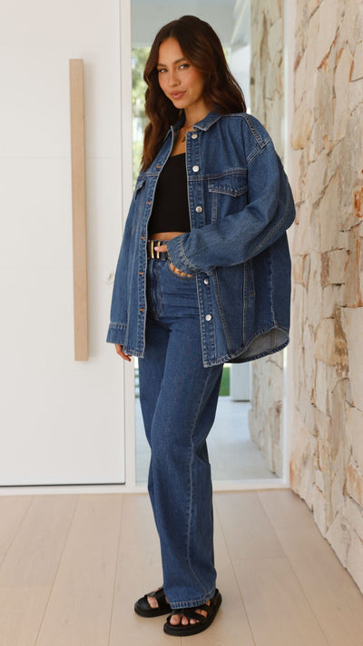 Load image into Gallery viewer, Organic Denim Jacket - Vintage Blue - Billy J
