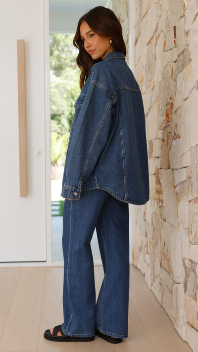 Load image into Gallery viewer, Organic Denim Jacket - Vintage Blue - Billy J
