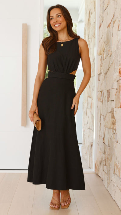 Load image into Gallery viewer, Kimberley Maxi Dress - Black - Billy J
