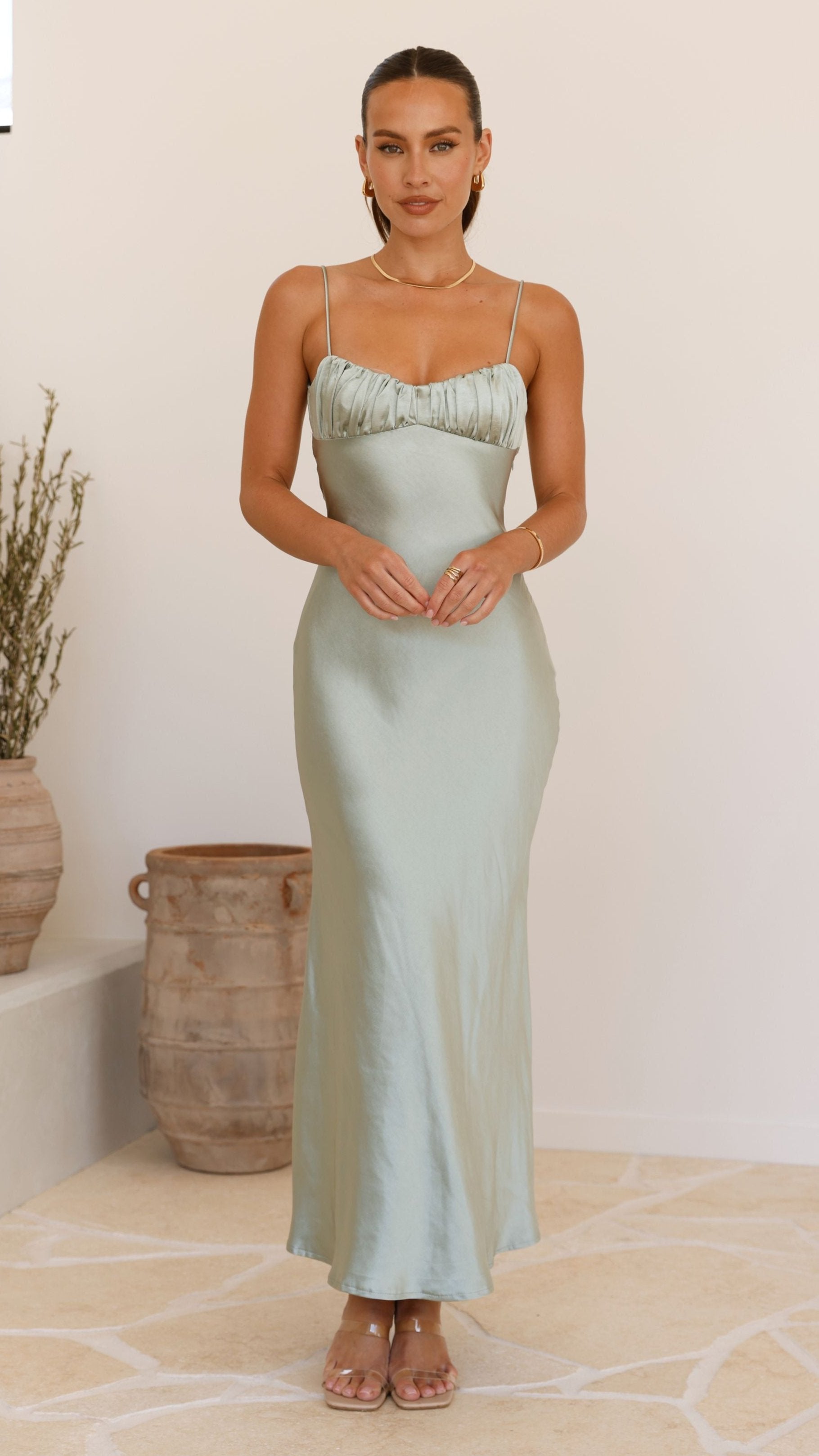 Rue Maxi Dress - Sage - Billy J