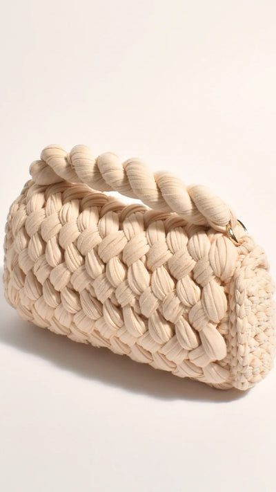 Load image into Gallery viewer, Annabel Chunky Plaited Handbag - Cream - Billy J
