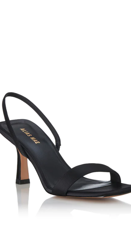 Emerson Heel - Black Satin - Billy J