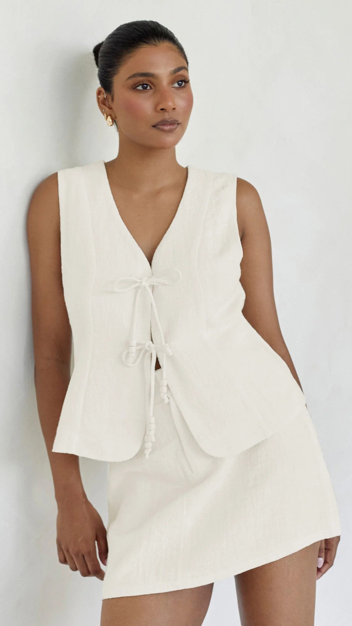 Cami Vest - White - Billy J